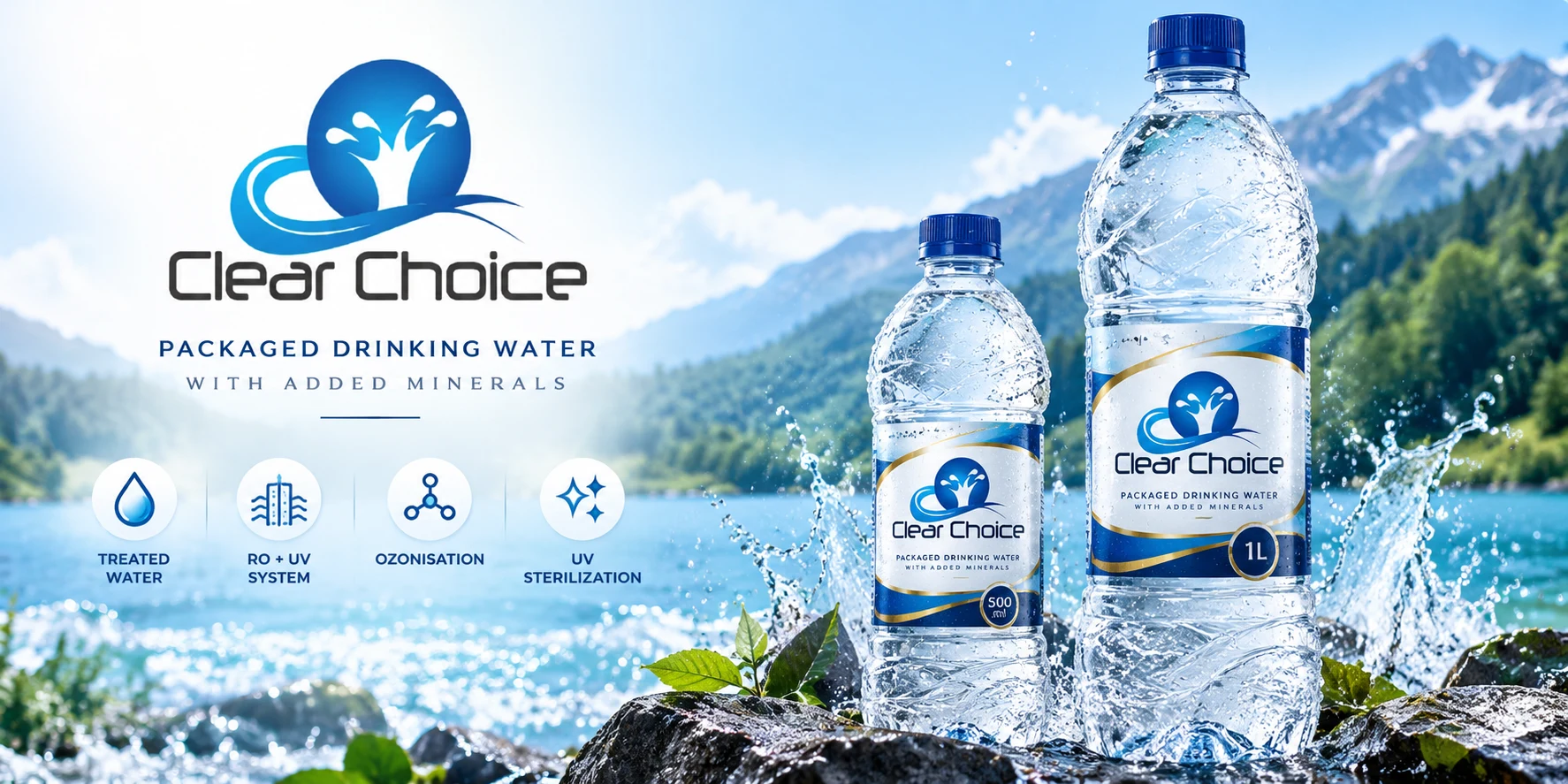 Clear Choice bottled water presentation